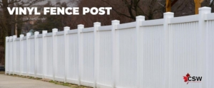 Vinyl fence post installation