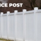 Vinyl fence post installation